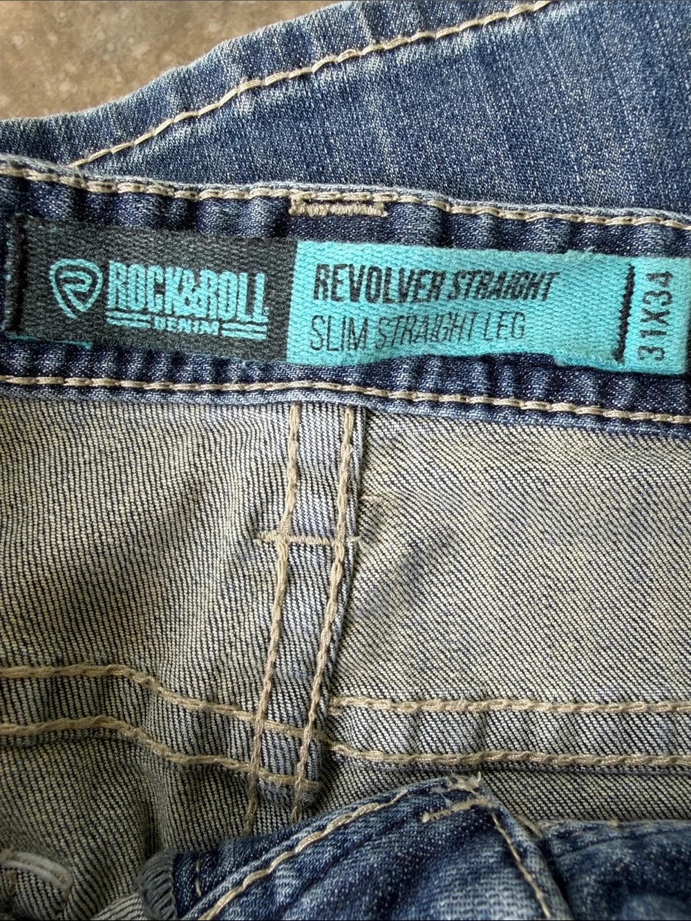 Rock&Roll Denim Revolver Straight Slim Straight Leg Jeans